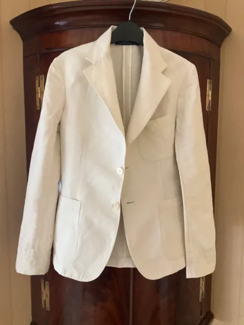 Ladies off white linen jacket Ralph Lauren size 8