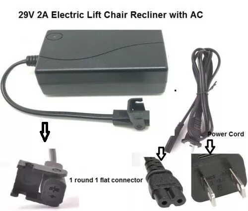 Lift Chair Power Recliner AC/DC Switching Power Supply Transformer + Power Cord