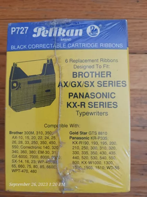 Pelikan  P727 Typewriter Ribbon fits Brother AX GX SX Panasonic KX-R 6 Ribbons