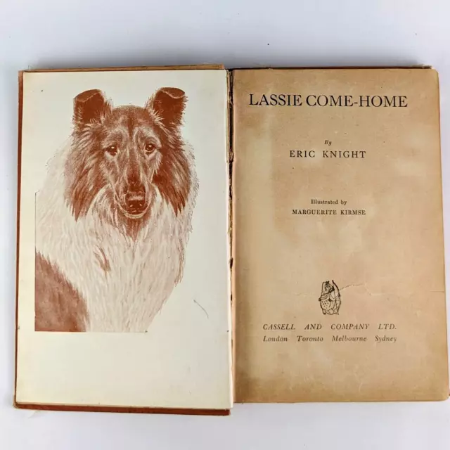 1944: Lassie Come Home by Eric Knight ill. Marguerite Kirmse Hardcover kids dog