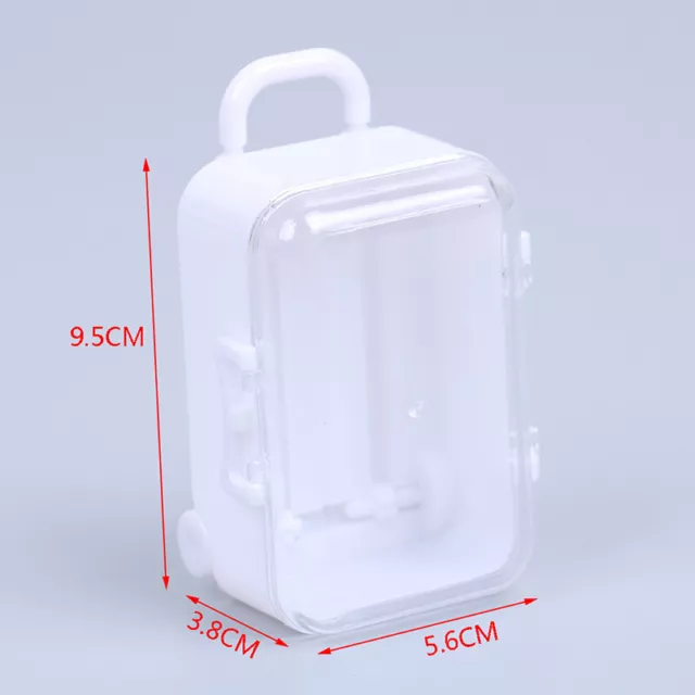 CUTE PLASTIC ROLLING Suitcase Luggage Box For Dollhouse Miniatures ...