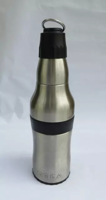 Orca Rocket Vacuum-Insulated Stainless Steel 12-Oz. Bottle/Can Koozie