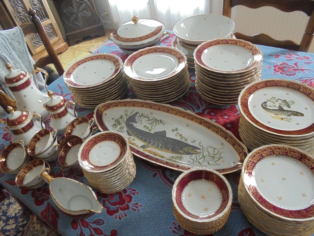 Service De Table 57 Pièces Porcelaine De Limoges