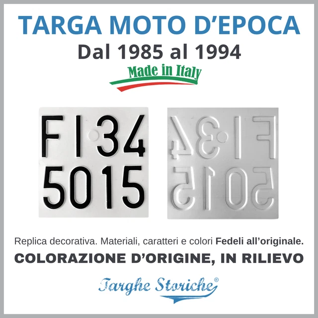 Targa Moto In Plastica Antichizzata - Stile Vintage 1963-1984 - Foto 11