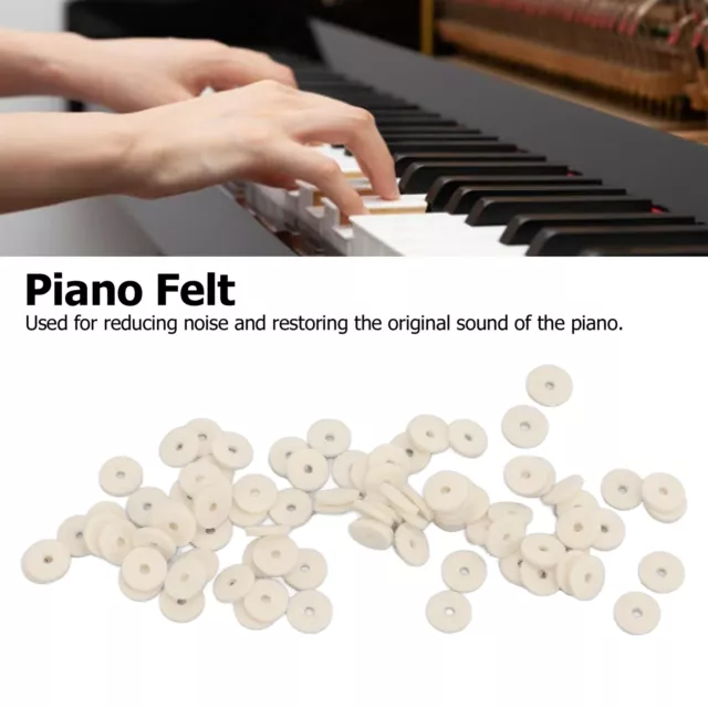 90Pcs Piano Felt Tuning Regulating Washer 2mm Thickness Repair Tool Set Beige