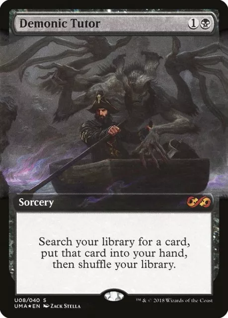 Demonic Tutor - Foil Extended Art UMA NM MTG