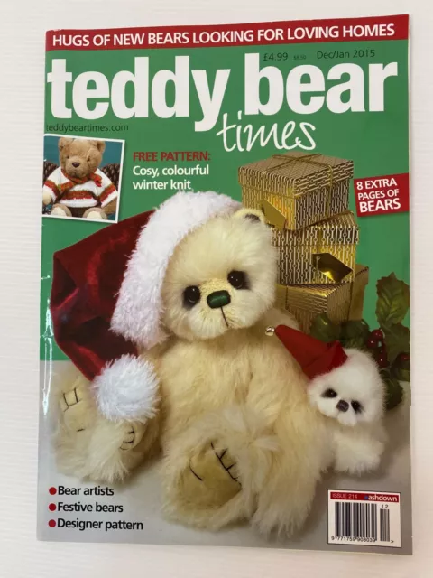 Teddy Bear Times Magazine Issue 214 Dec/ January  2015 - VGC With Build Pattern!