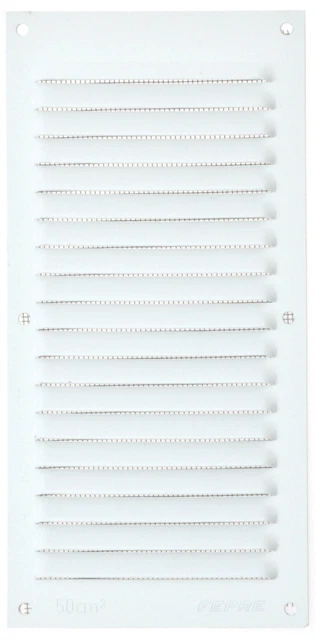 Wetterschutzgitter Aus Aluminium, Weiß, 30 X 25 Cm – Mit Fliegengitter Für Lüftungsöffnungen