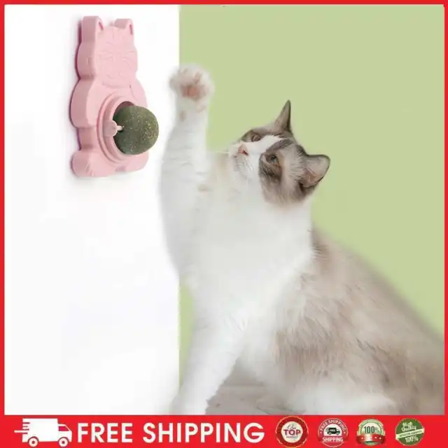Spinning Cat Toys Stick-on Molari Denti Molari Erba Gatta Snack Prodotti per Animali (Rosa)