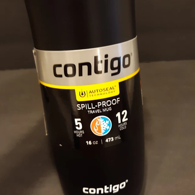 NEW Contigo Autoseal Spill-proof Travel Mug West Loop 2.0 16oz Black  Insulated 2