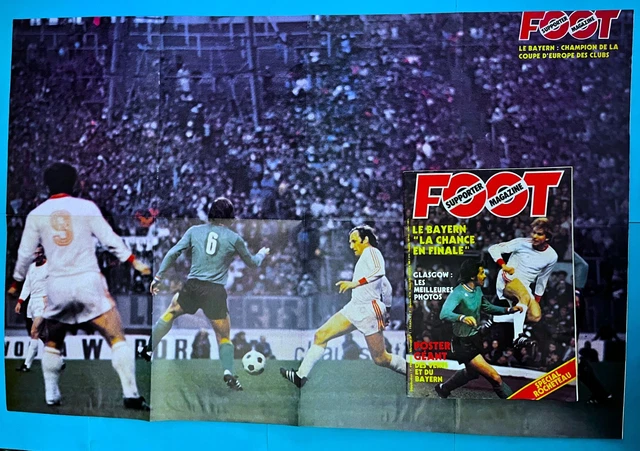 Poster Foot N°3 – Finale Coupe D'Europe 1976 – Saint-Étienne Vs Bayern Munich – Rochetteau