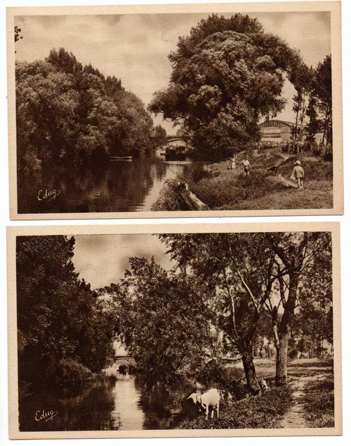 Rare Cpa 95 Argenteuil. La Seine au bois Joli. Lot de 2. Très bons états visible