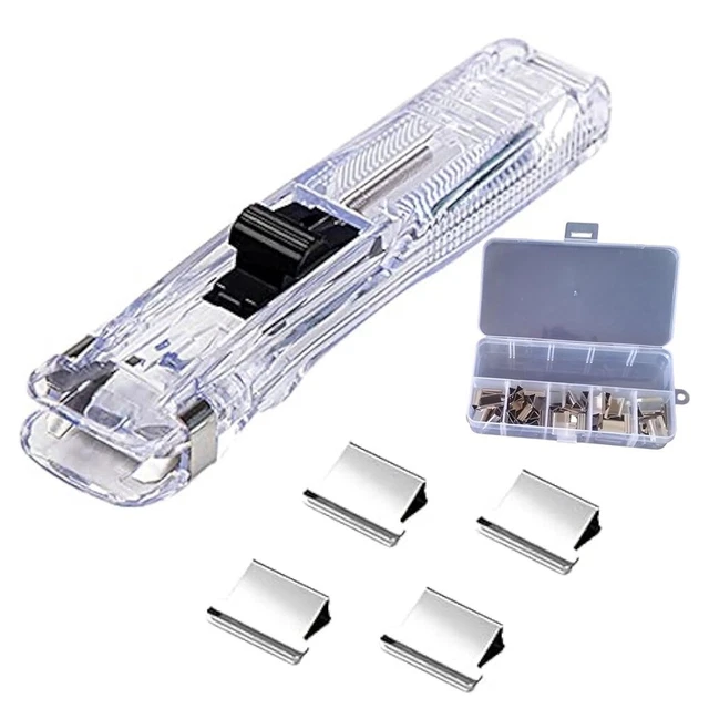 Distributeur De Trombones Transparent - Boîte Rangement Pratique Avec Couvercle Pour Bureau Ou Maison - 3