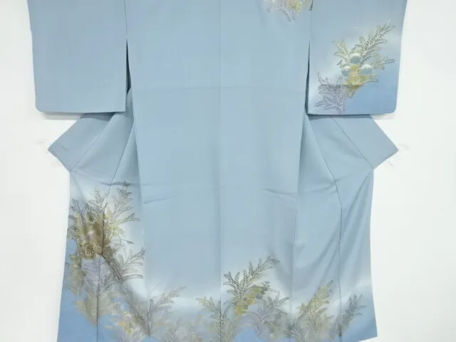 80140# Japanese Kimono / Antique Homongi / Floral Cart