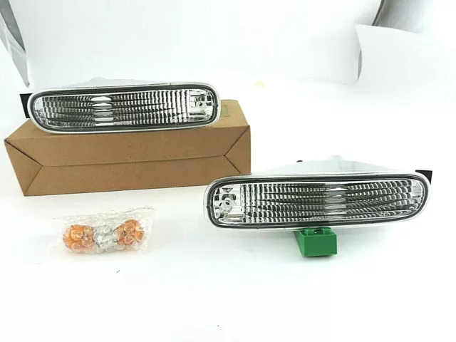 Chrome Bumper Turn Signal Lights Lamp For 1994~1995~1996 NISSAN S14 JDM Only Chrome Bumper Turn Signal Lights Lamp For 1994~1995~1996 NISSAN S14 JDM Only