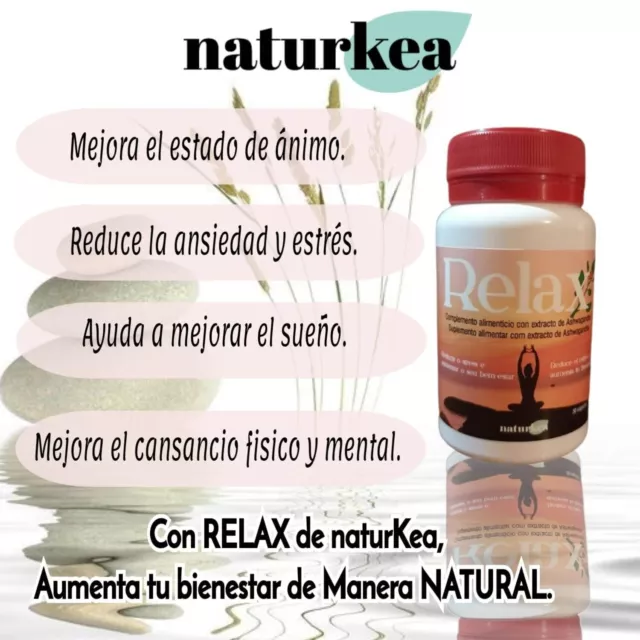 Relax Naturkea:Reduce la ansiedad y estrés-Ansiolitico Natural-Aswhagandha-30cap