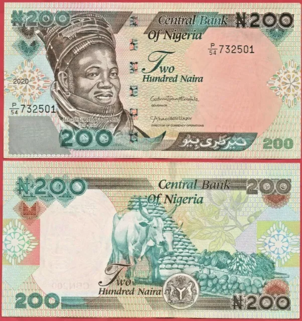 Nigeria 200 Naira 2020 P29 Banknote Unc