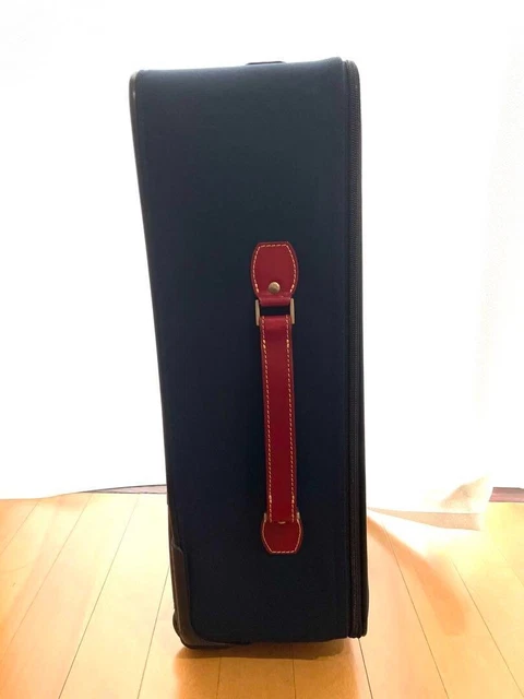 Kate Spade Carry Bag Suitcases Navy × Red Border Stripe with Key From Japan 3