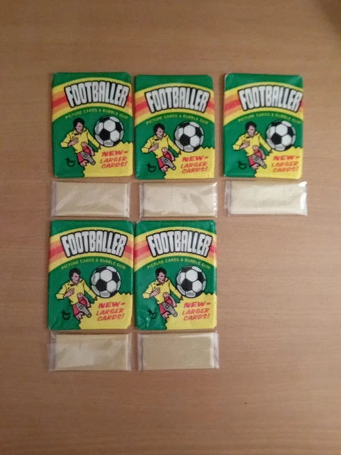 TOPPS Football SCOTTISH BLUE BACK 1975 Empty original opened packs with gum X 5