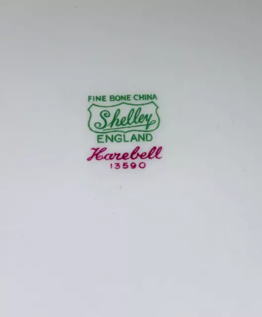 3 Shelley China OLEANDER SHAPE*HAREBELL* 10 3/4" DINNER PLATES 2