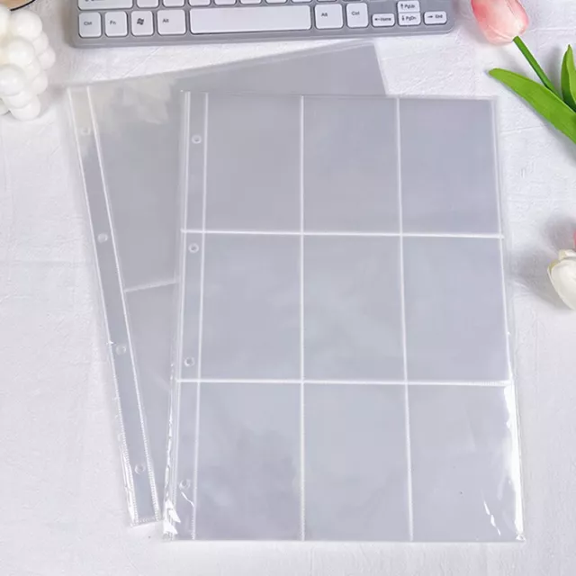 10Pcs A4 Photo Album Refill Pages File Protector 4 Holes Binder for Photocarbd