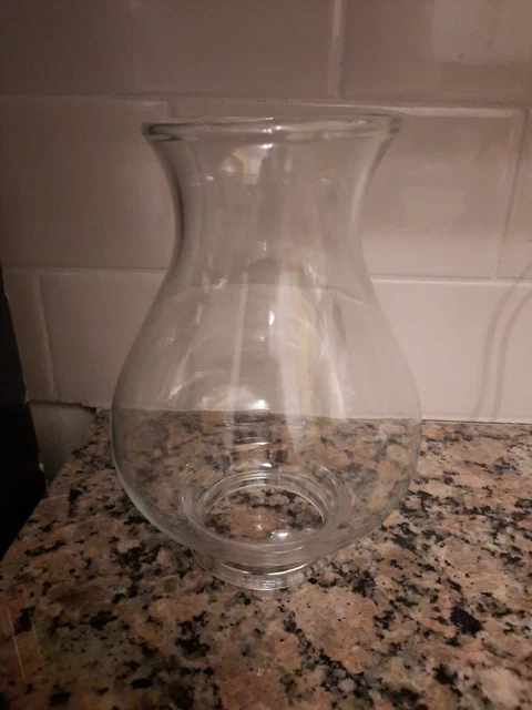 Vintage 6" Clear Glass Chimney Kerosene Hurricane Oil Lamp Shade Lantern Globe