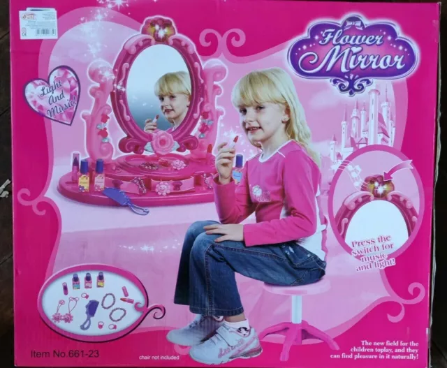 Nuovo Bella Bambina Deluxe Ragazze Vanità Toletta Pretend Set da Gioco
