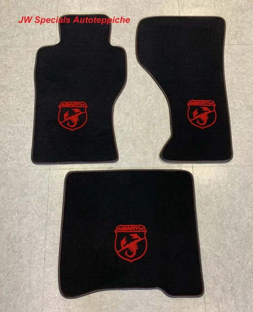 Alfombra Maletero Kit para Fiat 124 Spider Abarth Desde 2016 'Rojo Velours Nobuk