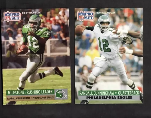 1991 Randall Cunningham Pro Set Football Lot Philadelphia Eagles