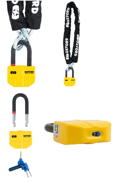Oxford Boss Motorcycle Lock Alarm 14mm Chain Lock 2m