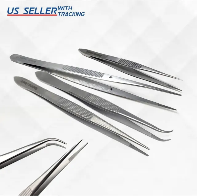 Point Tip Tweezers Stainless Steel Professional Quality Ingrown Hair Splinter