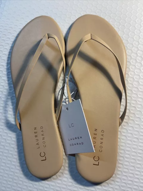 LC Lauren Conrad Honey Latte Women's Flip Flop Sandals Size 9