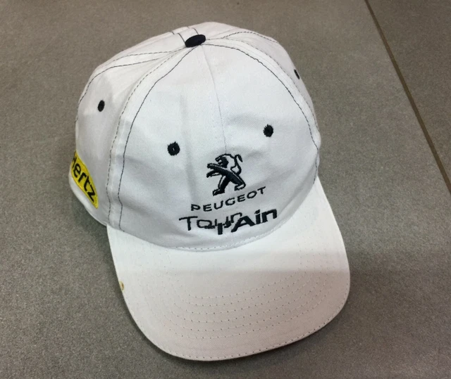 Casquette Cap Blanche Velo Cyclisme Tour De L'ain Sponsor Peugeot Groupe Bernard