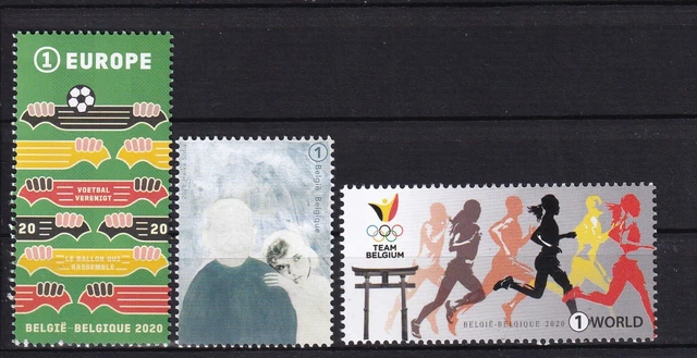 Belgium-2020-3X Different Stamps Mnh-(Ref 4-12)