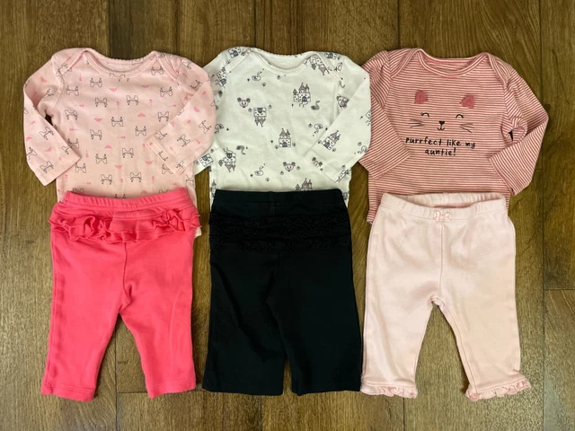 Carters Baby Girl 3 Mo Outfits Pants Shirts Bodysuits Clothes Bundle Winter Lot