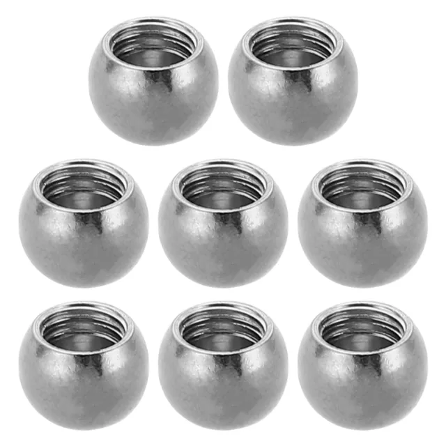 M4x6mm Ball Nuts Knob, 8 Pcs Female Thread Blind Hole Screw Cap Cover, Silver