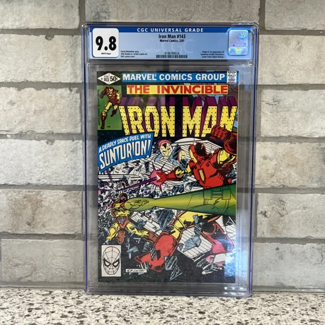 Iron Man #143 CGC 9.8 WP NM/MT Marvel Comics 1981 Layton 1st app Sunturion v1