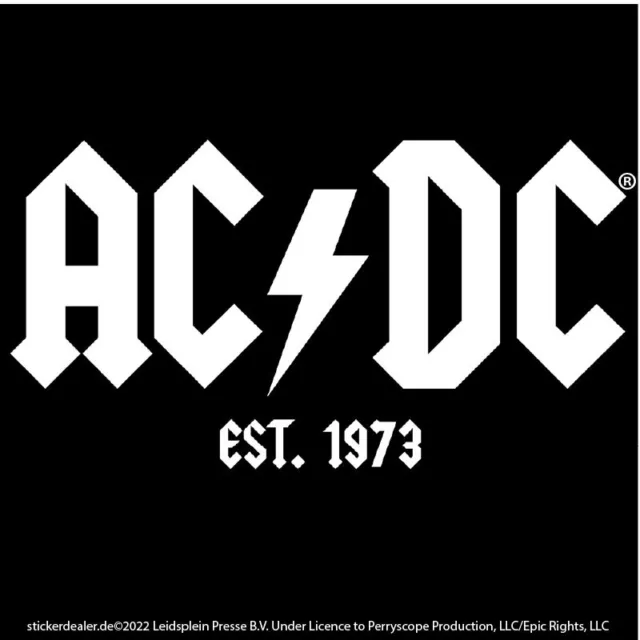 AC/DC Aufkleber Est. 1973 Sticker Angus Hardrock Metal Heavy ca. 10x10 cm