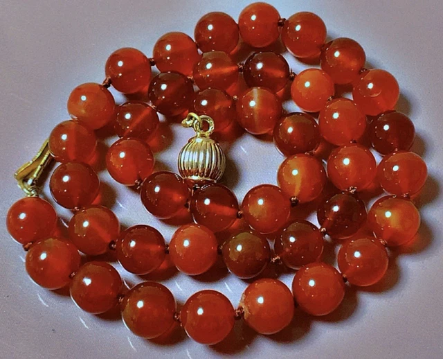Collier Ancien En Ambre Fait Main - Longueur 80 Cm - Poids 35,8 G - Occasion