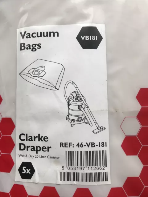 Draper sales hoover bags