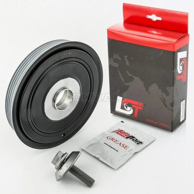 VIBRATION ABSORBER PISTON Shaft Flat Belts Pulley for Peugeot 107 206