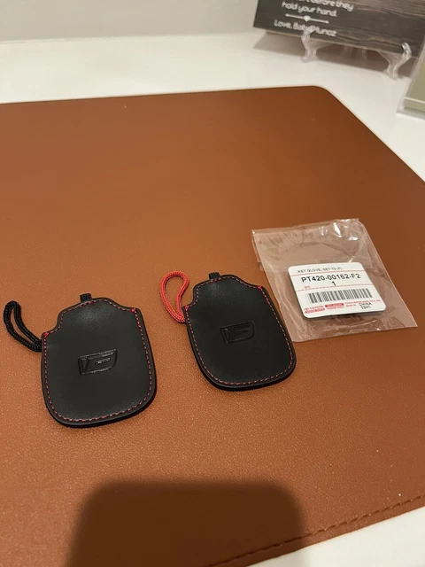 Genuine Lexus GS350 IS350 RX350 F SPORT Leather Remote Key Cover Glove 2 Pcs RED