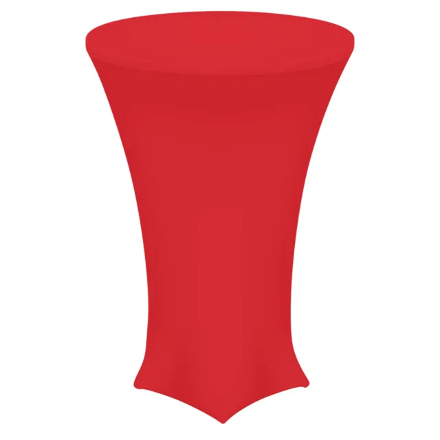 Cocktail Tablecloth 24" x 43" Spandex Stretch Tablecloth Table Cover, (Red)