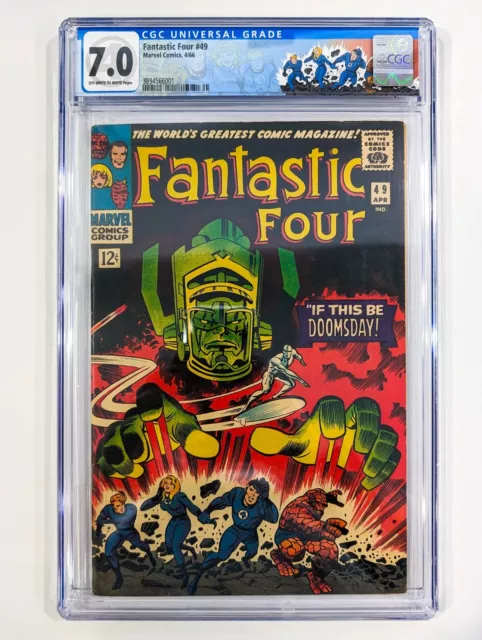 Fantastic Four #49 CGC 7.0 VF/NM 🔥 1st  Galactus & 2nd Silver Surfer 🔥 1966