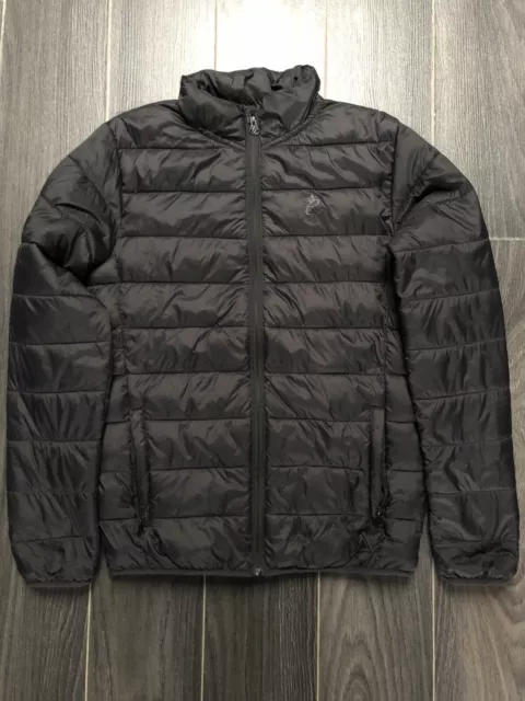 GYM KING PUFFER Reign Hooded Puffa Jacket BLACK ALL SIZES