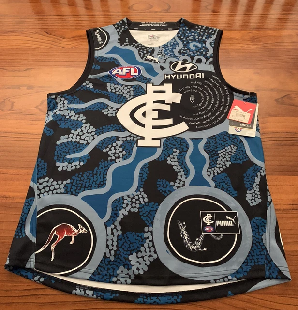 【海外Ｌサイズ】AFL カールトン・ブルーズ インディジェナスガーンジー Carlton Blues 2023 Adults Indigenous Guernsey – Footy Focus