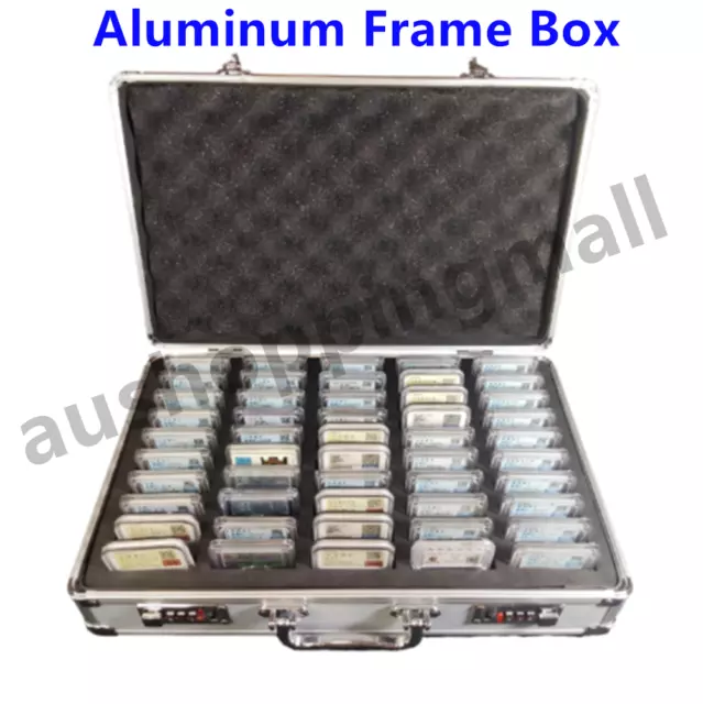 Storage & Display Aluminum Frame Box Case Holds 50 PCGS NGC Coin Holders Slabs