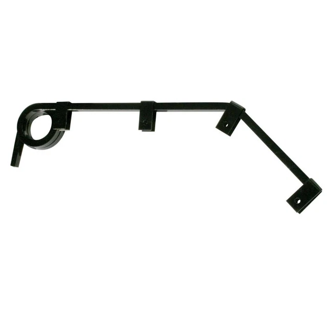 Black Angled 0.64" Square Spring Steel Arm Mud Flap Hanger - 2 Coils