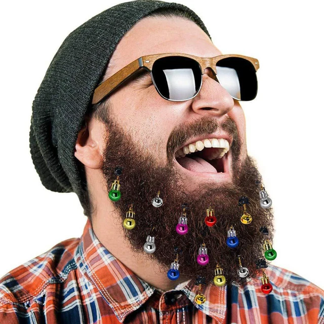 16 Pcs Beard Tweezer Fake Santa Holiday Decorations Claus Clip Gift