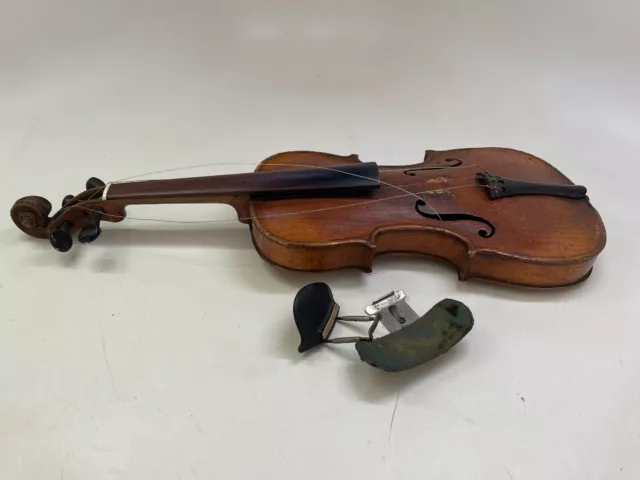 Old Full Size 4/4 Violin with Flame Flaming Stamped HOPF 3